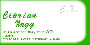 ciprian nagy business card